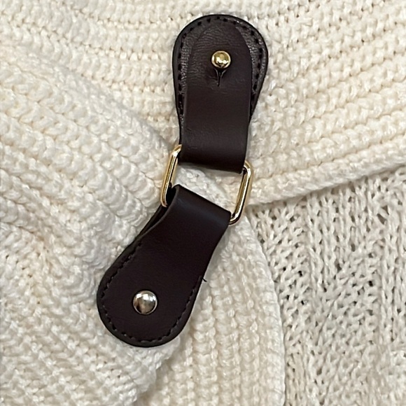 Charter Club Women Sweater Large White Cotton Longline Coastal Grandma Preppy - Picture 7 of 13